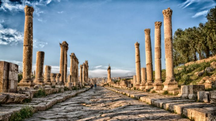 The ruins at Jerash have been carefully preserved over time