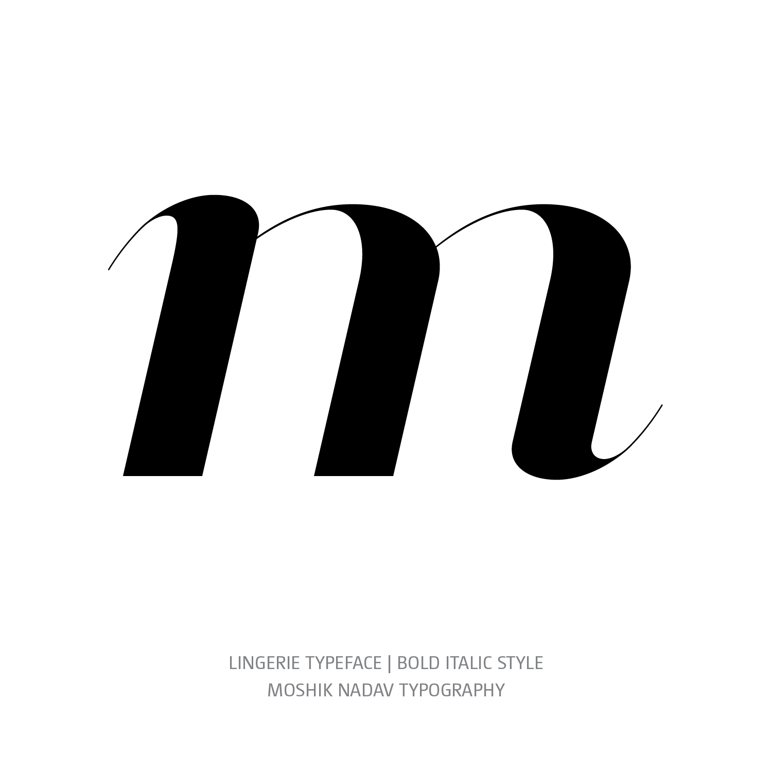 Lingerie Typeface Bold Italic m