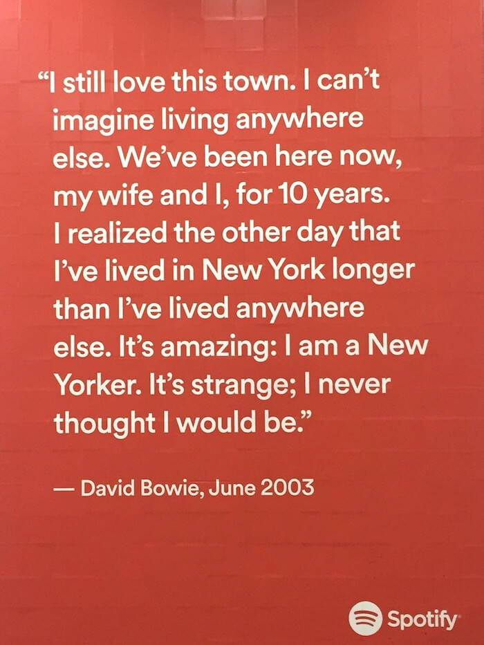 David Bowie is Here Quote