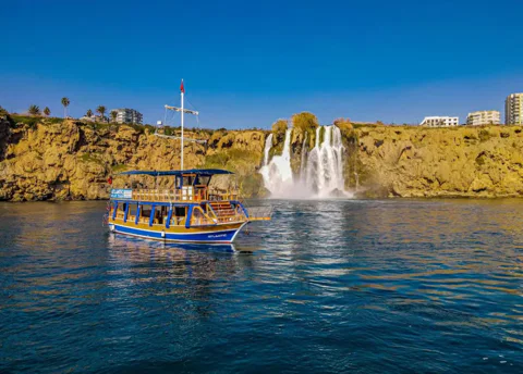 Antalya: Duden Waterfall Relax Boat Trip with Lunch