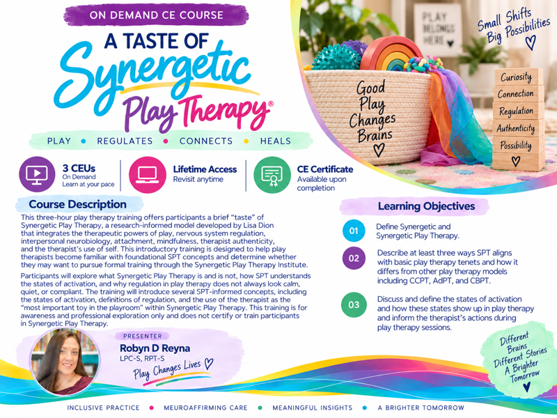 A Taste of Synergetic Play Therapy