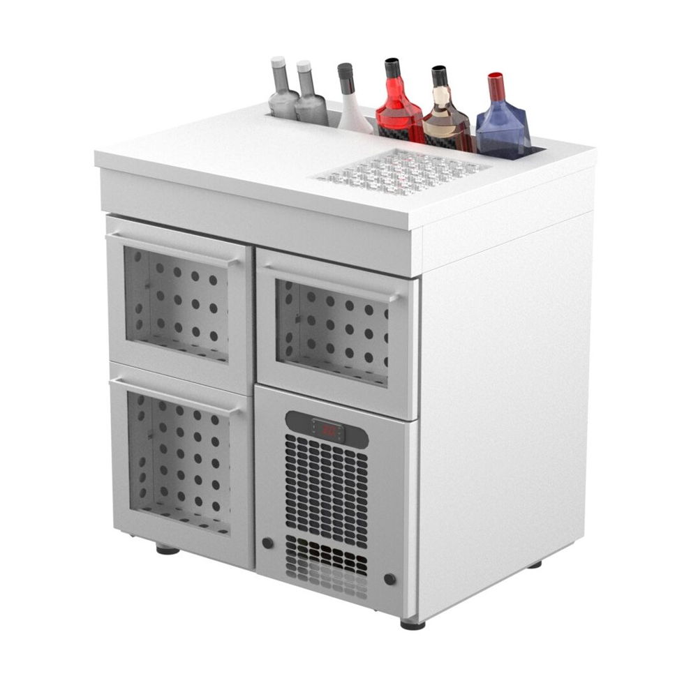 Coolpart BM-803 Barkylbänk (Lådor i glas)
