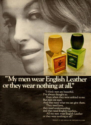 Vintage magazine ad for English Leather eau de toilette.