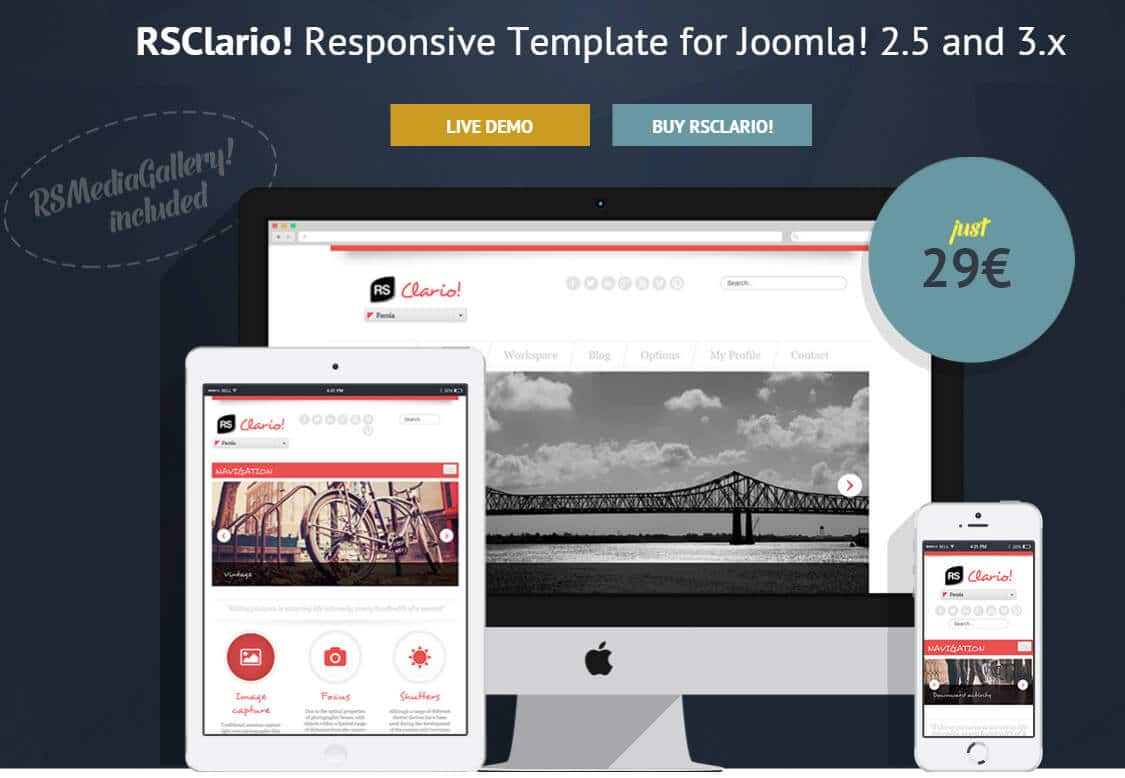 RSClario! - шаблон Joomla для различных целей