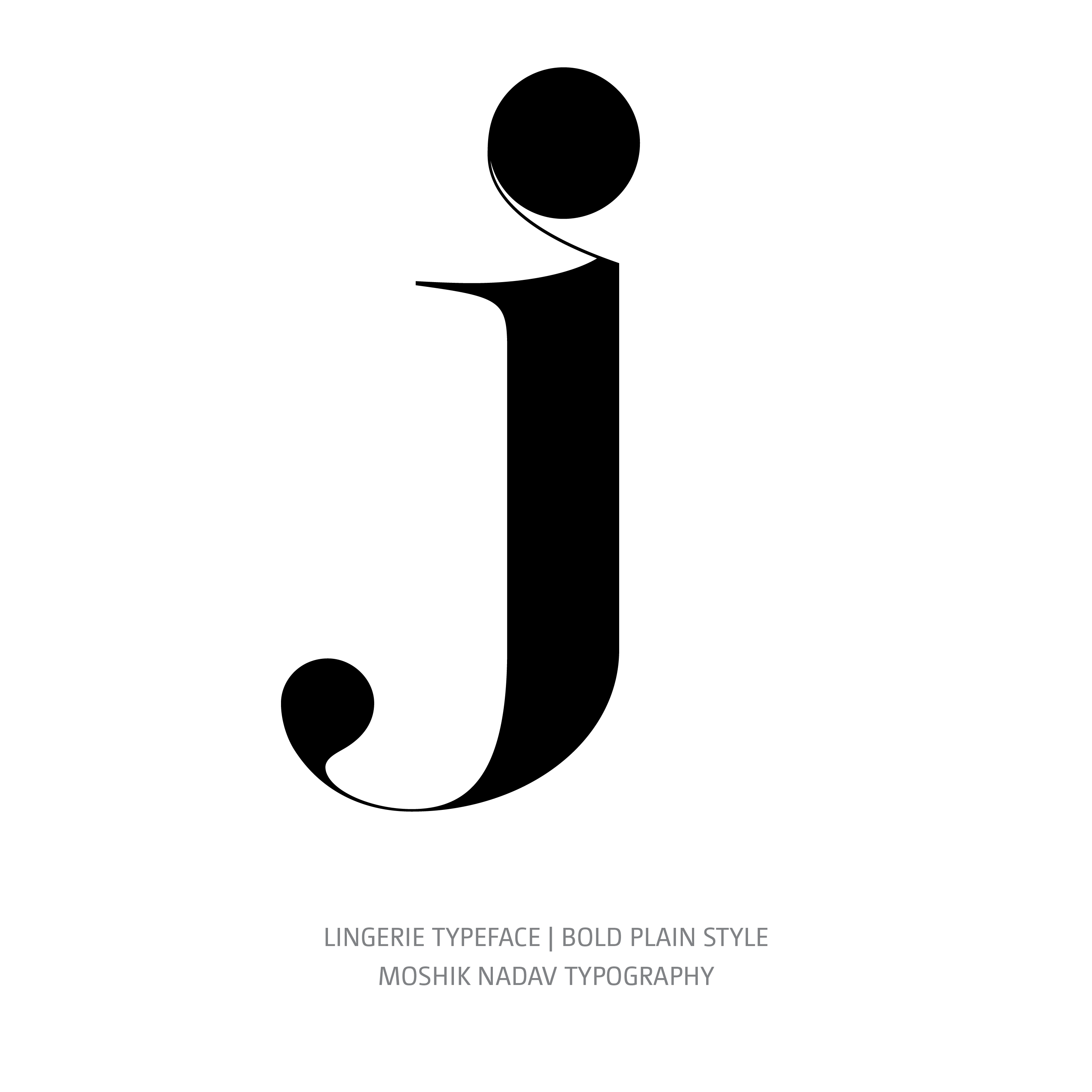 Lingerie Typeface Bold Plain j
