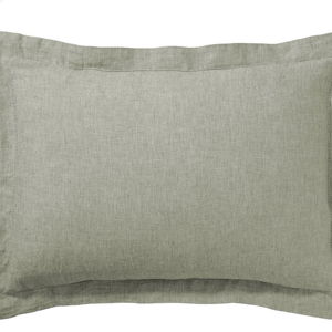 Pottery Barn Belgian Flax Linen Sham, Loden, Standard set of 3