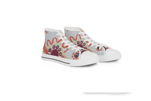 Printed High Top Canvas Sneakers | Fashion Statement Shoes