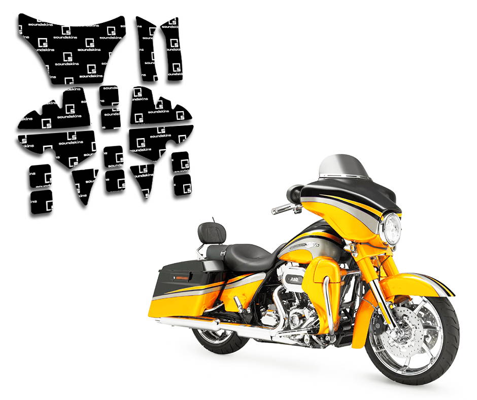 harley davidson street glide soundskins saddlebag sound deadening kit by american hard bag