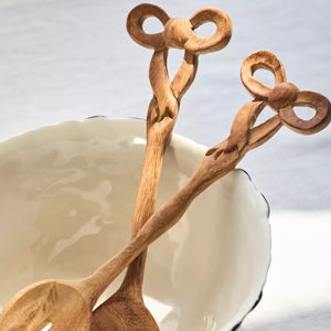 Beau Wood Serve Set (Anthropologie)