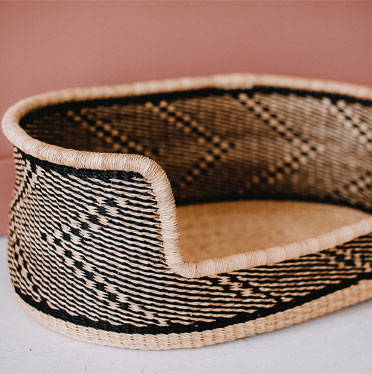 Collection of handmade Dog beds and woven dog beds