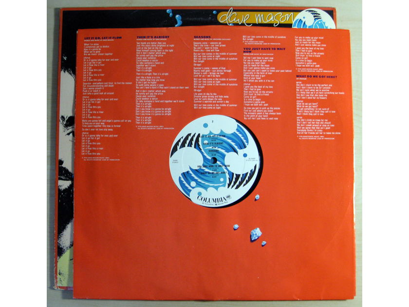 Dave Mason - Let It Flow 1977 Promo VINYL LP Columbia Records 34680