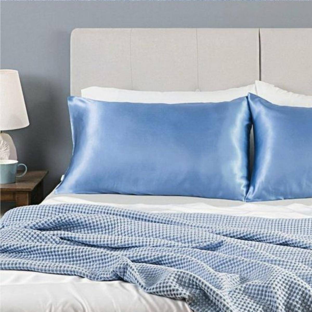 promeed light blue silk pillowcase
