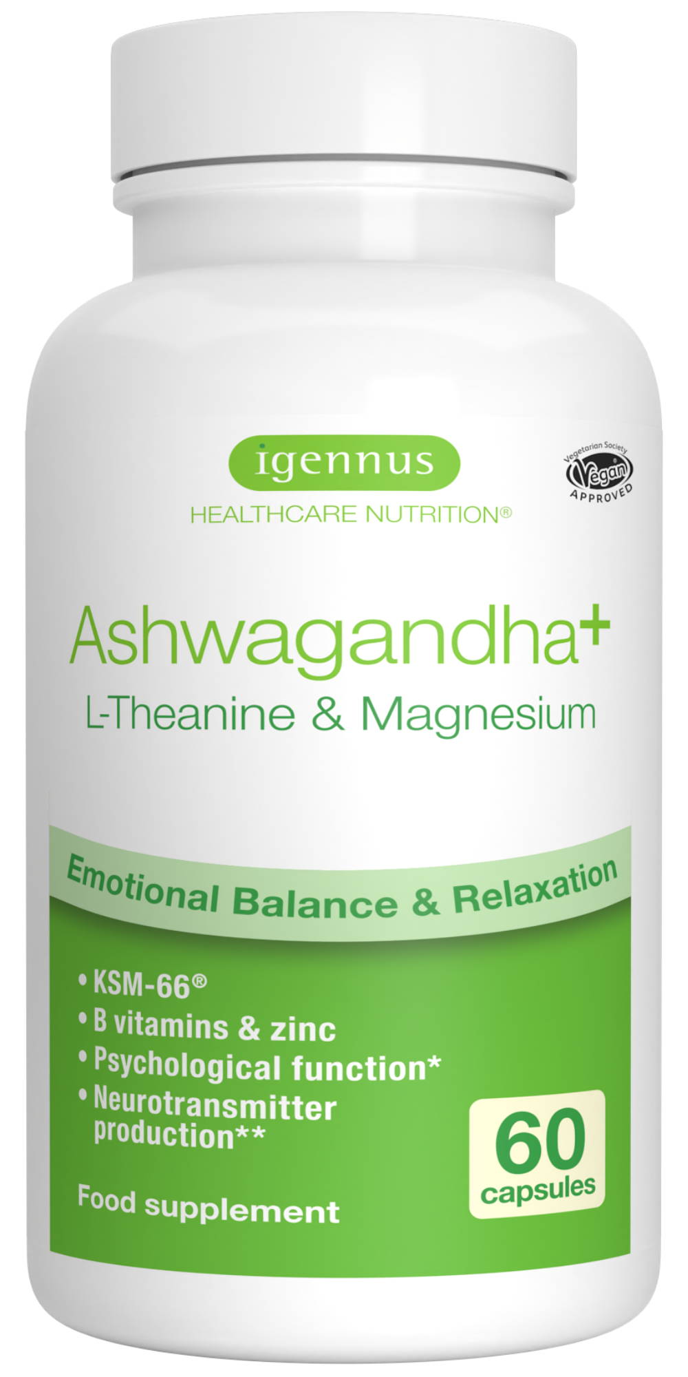 Using the most researched KSM-66 ashwagandha root-only extract in these advanced ashwagandha capsules