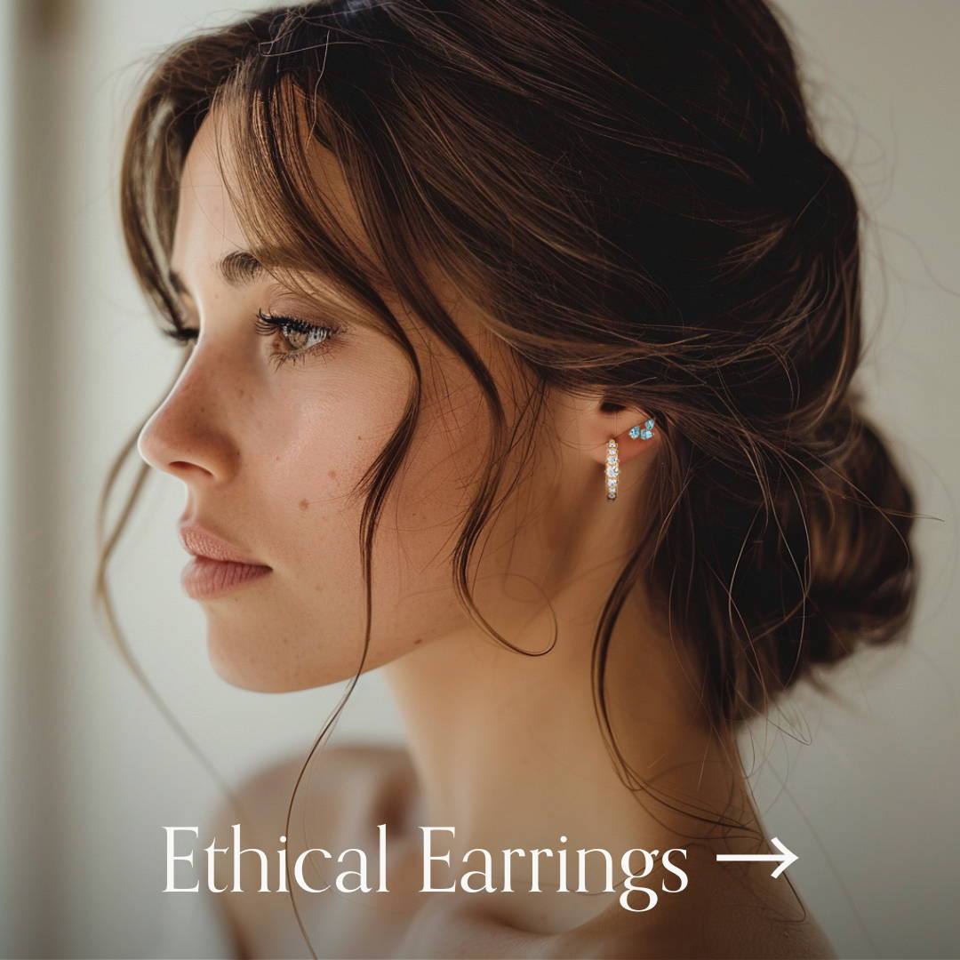 ethical gold and diamond earrings and hoops