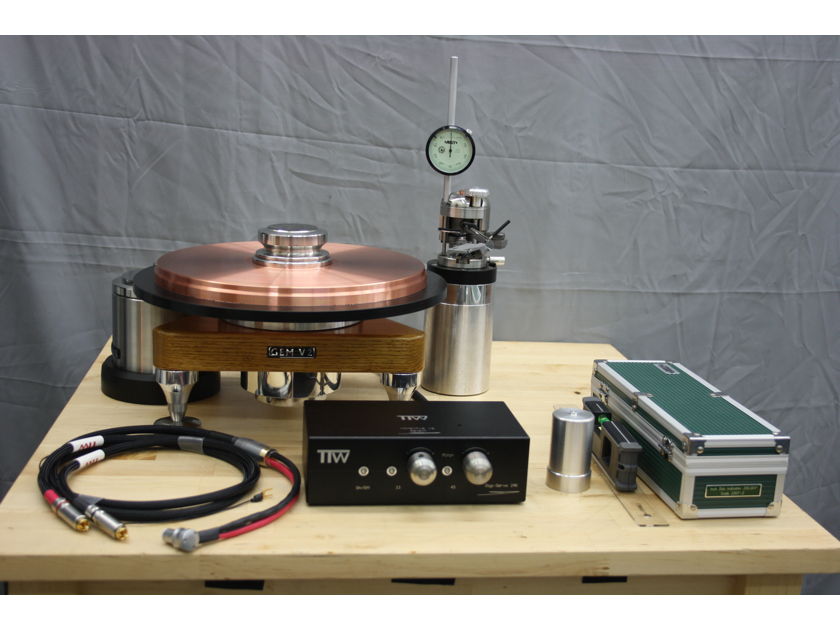 TTW Audio (Factory Second) CU9999 Turntable, Tone Arm, Phono Cable and Center Weight - RIM Drive 40 LB Platter COPPER