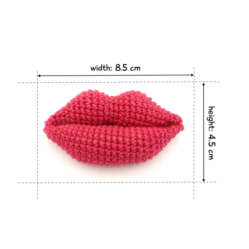 Lips, 3 Sizes, Crochet Pattern, Amigurumi