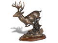 Whitetail Deer Sculpture Hightailing It by Terrell O'Brien 