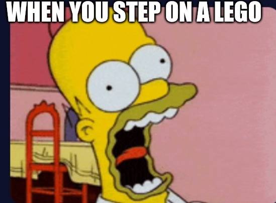 step on LEGO meme