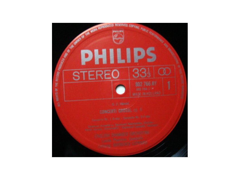 Philips / LEPPARD, - Handel 12 Concerti Grossi Op.6, MINT, 3LP Box Set!