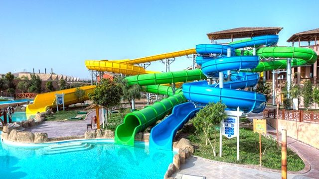 Slides at the Jungle Aqua Park, Hurghada, Egypt