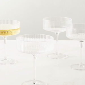 Eve Clear Coupe Cocktail Glasses Set of 4 + Reviews | CB2