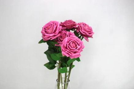 Fuchsia Dream Real Touch Rose - Realistic Artificial Flowers - Image 3