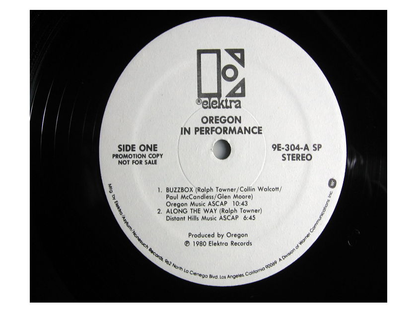 Oregon -  In Performance - White Label Promo - Rob Ludwig Mastered 2X LP 1980 Elektra ‎9E-304
