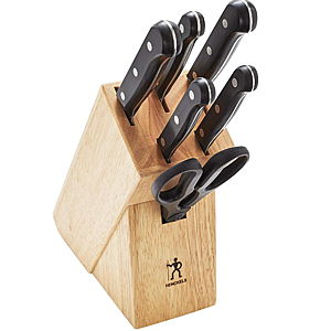 HENCKELS Solution Razor-Sharp 7-pc Knife Set, Chef Knife, Bread Knife,German Engineered Informed by 100+ Years of Mastery, Brown