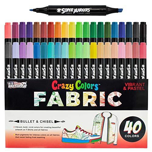 U.S. Art Supply Markers vs Aen Art Fabric Markers Slant