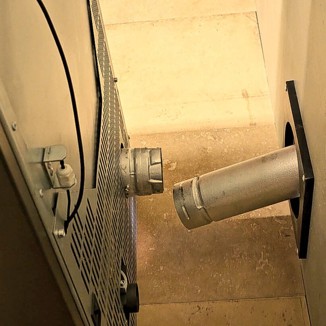 Comfortbilt Pellet Stove Installation Measuring
