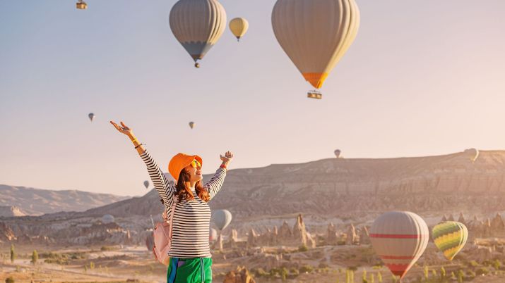 Cappadocia is globally renowned for its hot air balloon rides, offering a unique and enchanting experience as balloons ascend over the surreal landscape at sunrise