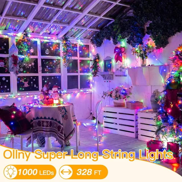 Ollny's 800 leds cool white wedding fairy lights are safe to touch and power saving