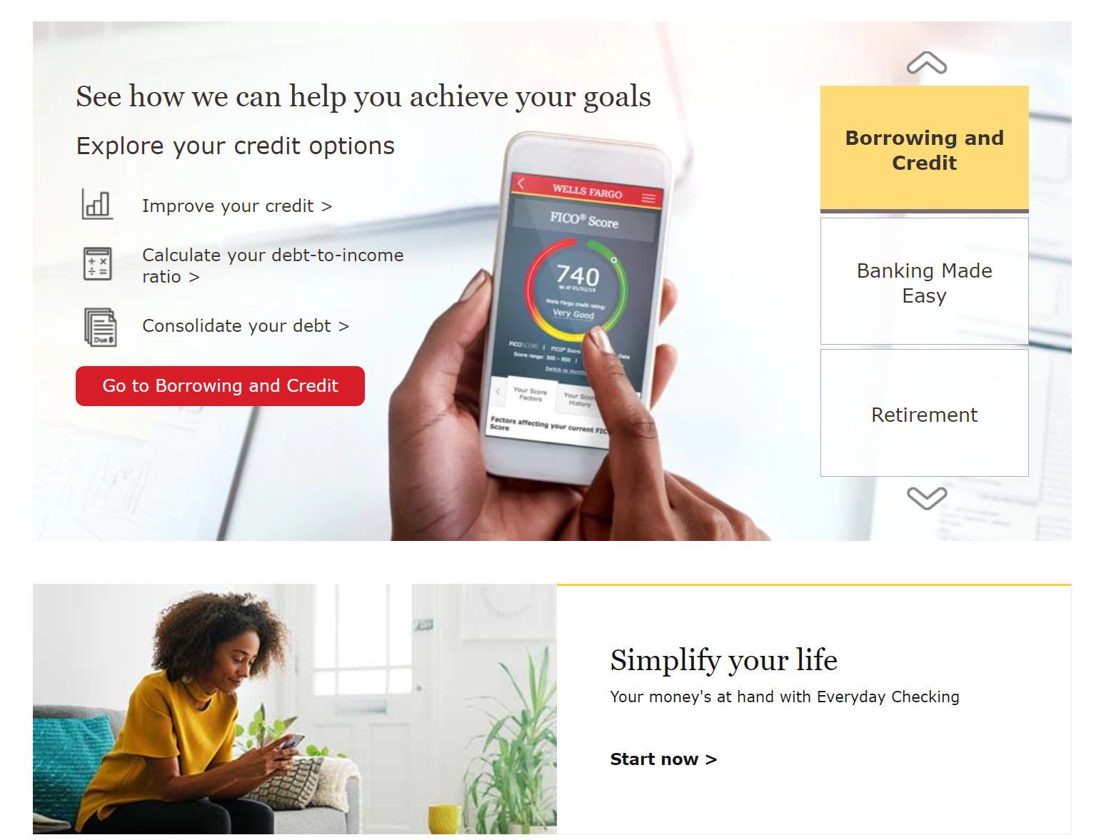 Wells Fargo product / service