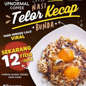 Warunk Upnormal: Promo NASI TELOR KECAP VIRAL cuma Rp. 12 Ribu! sampai