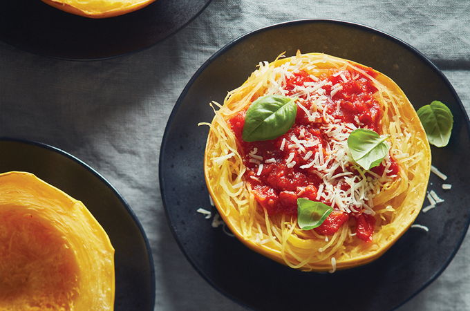 Courge spaghetti marinara