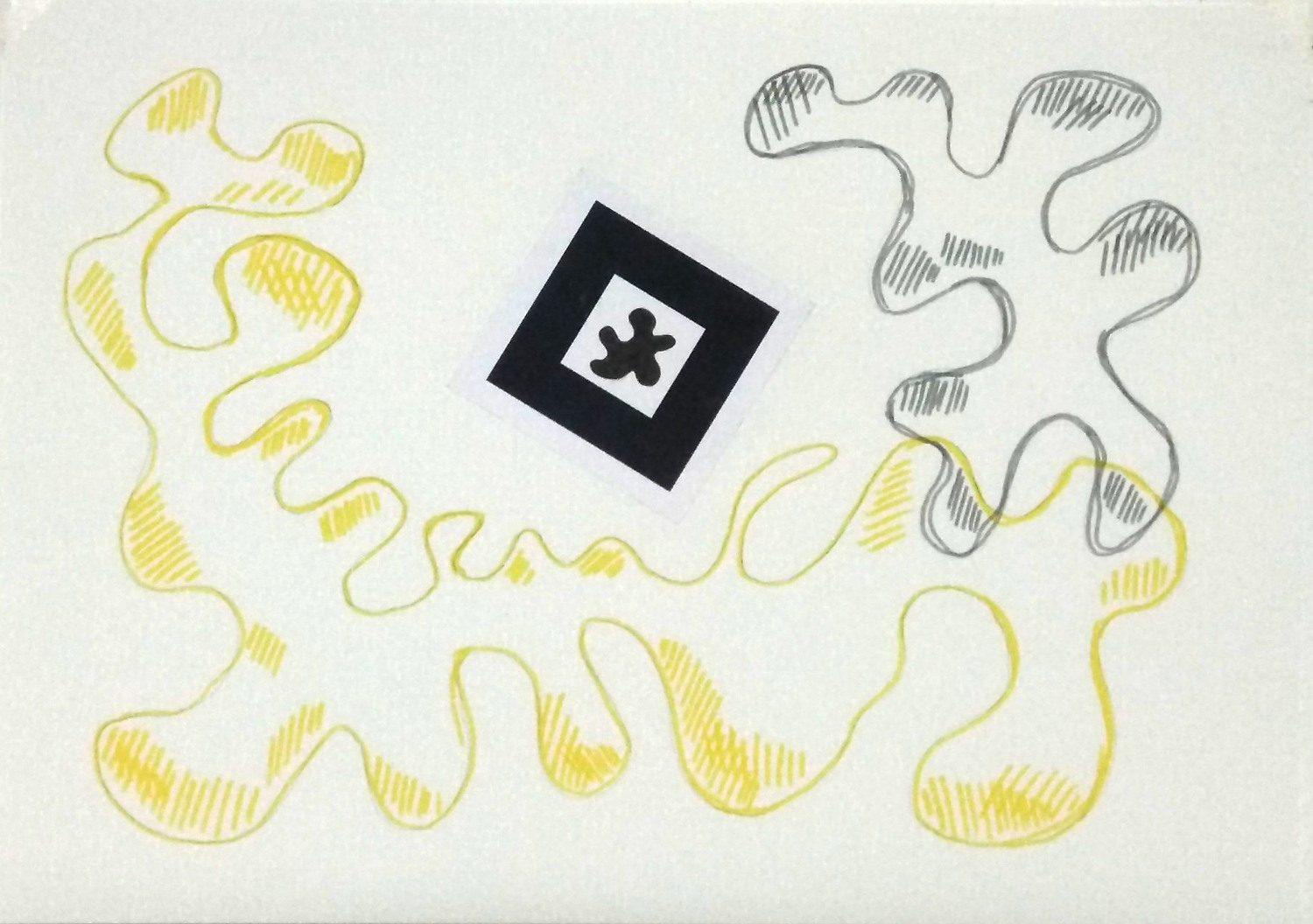 Glitch mk02 - Interactive art - Abstract drawing with augmented reality by Walter Perdan