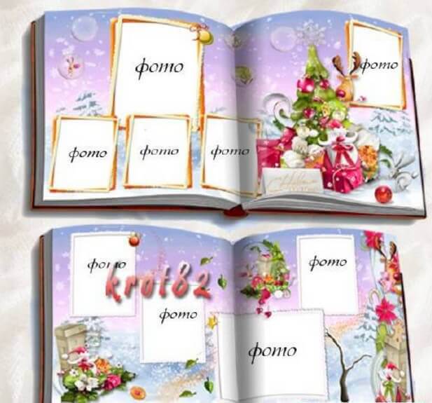 Детская фотокнига для Adobe Photoshop в PSD – зимние приключения