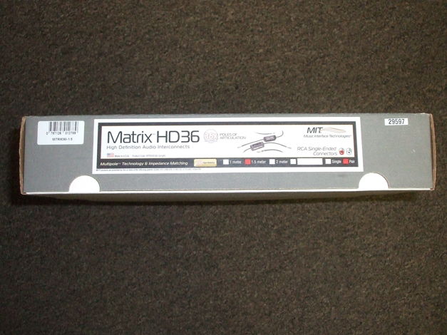 MIT Matrix HD36 Interconnects RCA, 1.5 meter pair