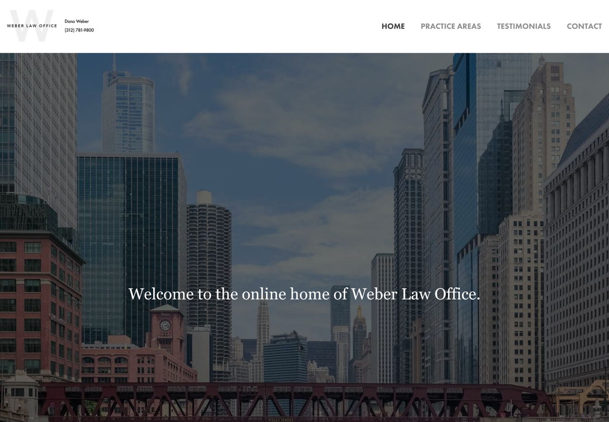 Screenshot of Dana Weber, from the lawyer websites collection.