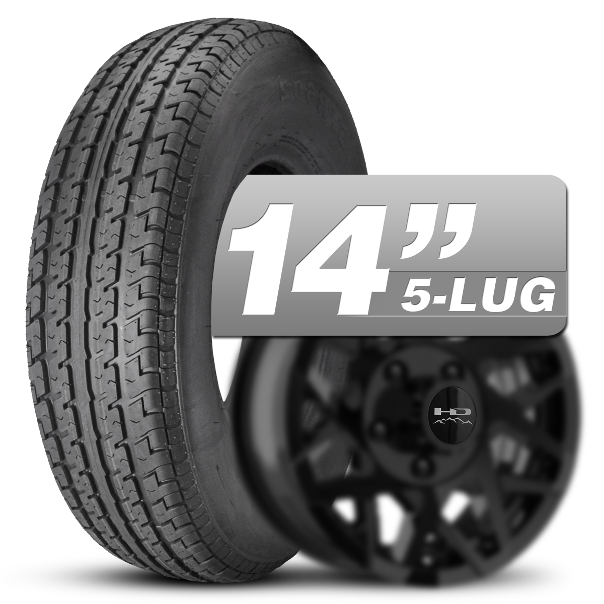 Shop 14 Inch Trailer Wheel & Tire Package Assemblies in Bolt Pattern 5 on 4-1/2 inch