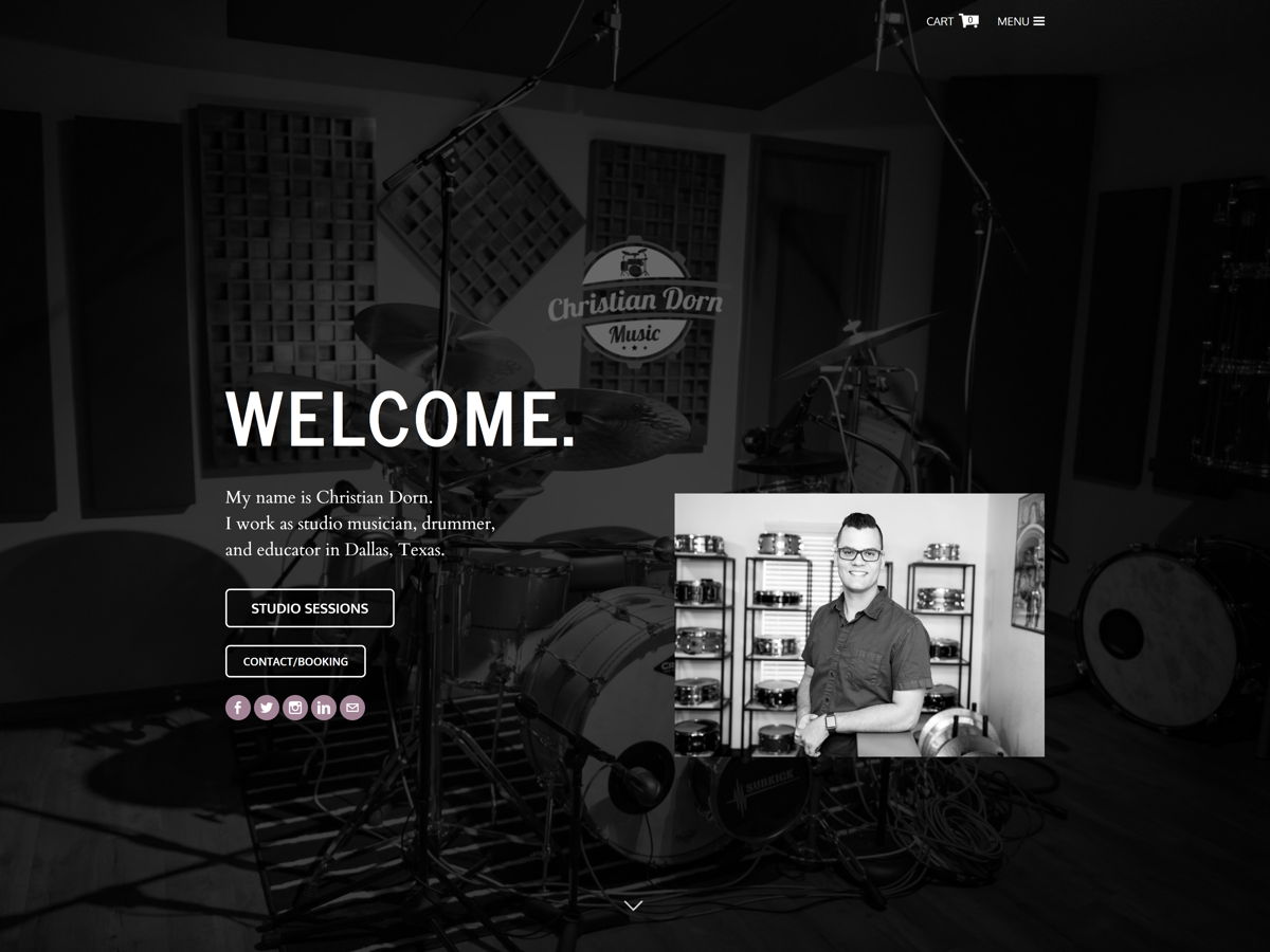 Screenshot of Christian Dorn Music, from the teacher & educator websites collection.