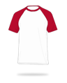 White body + red sleeves 100% cotton raglan shirts sj clothing manila Philippines
