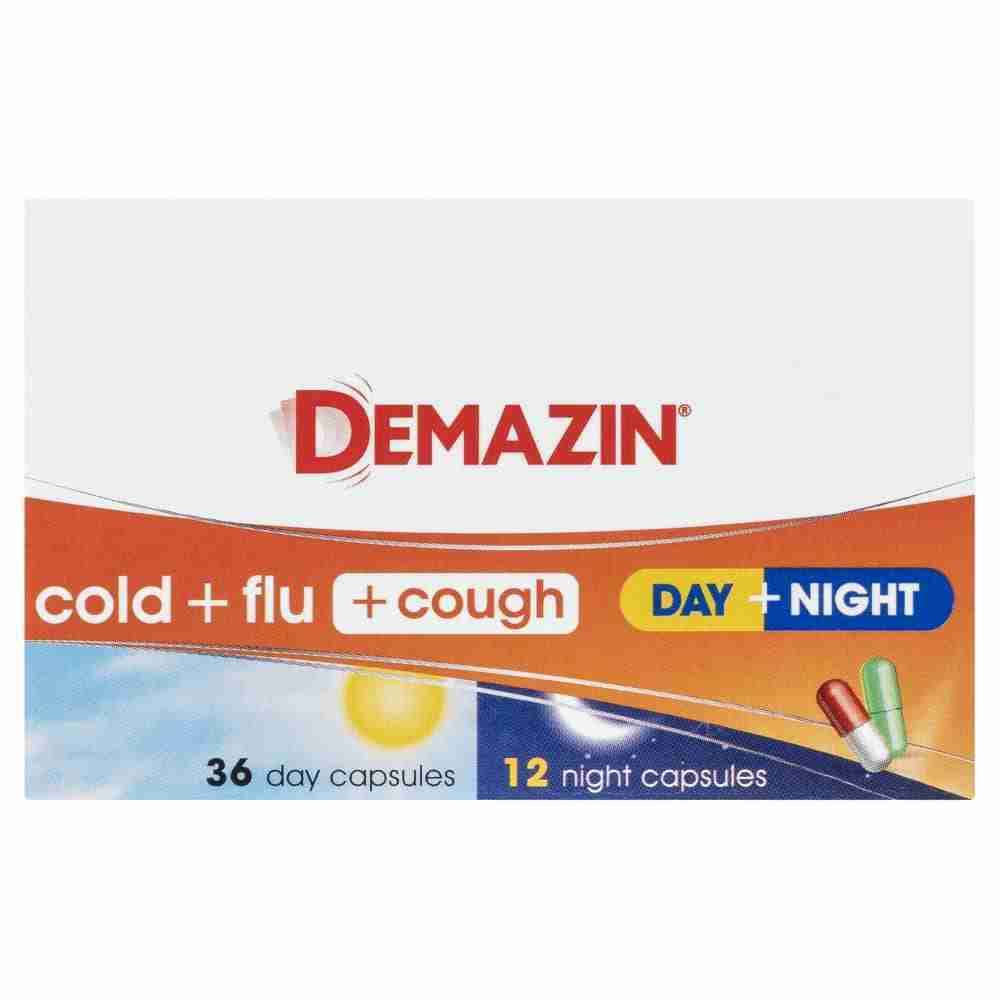 Demazin Cold + Flu + Cough Day + Night 48 Capsules - Image 5