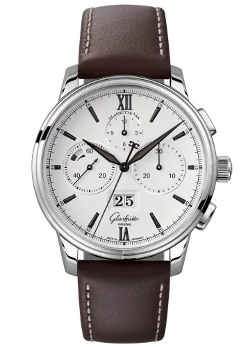Senator Chronograph Panorama Date Stainless Steel / Silver / Calf / Folding