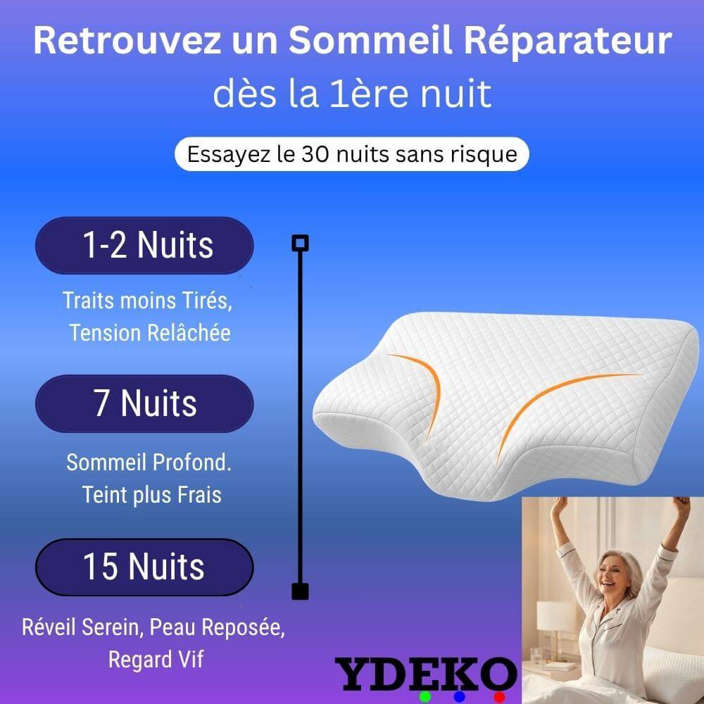 Oreiller Orthopedique, Oreiller Memoire de Forme, Coussin Cervical, Oreiller Ergonomique, Coussin Memoire de Forme, Oreiller Cervical