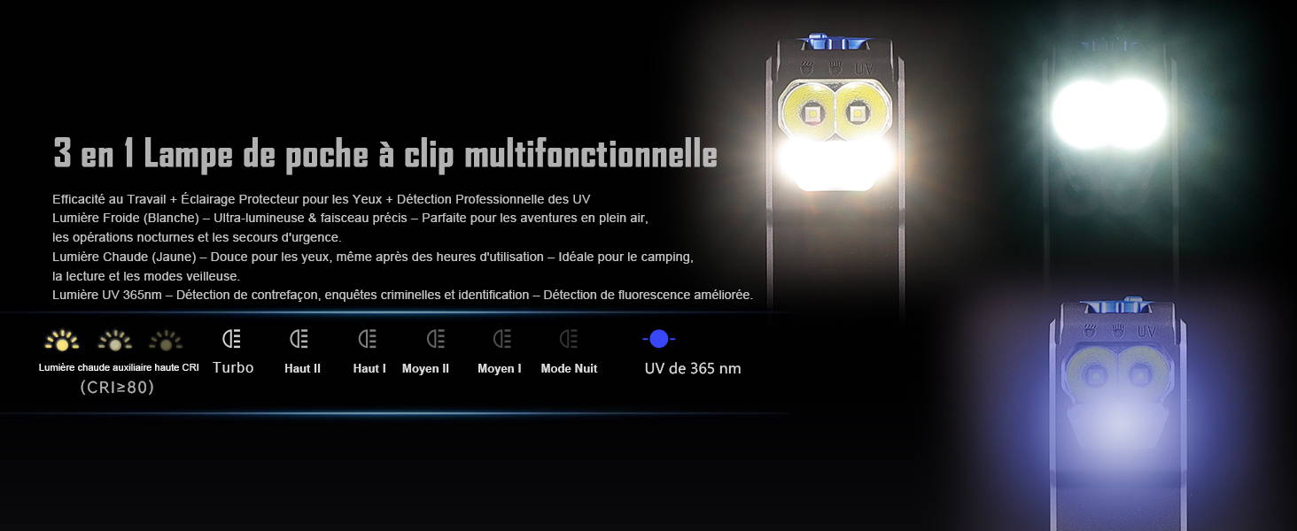 IMALENT LD35 Lampe de poche rechargeable EDC