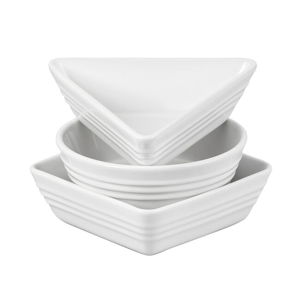 Tapas Dishes, Set of 3, Color: White