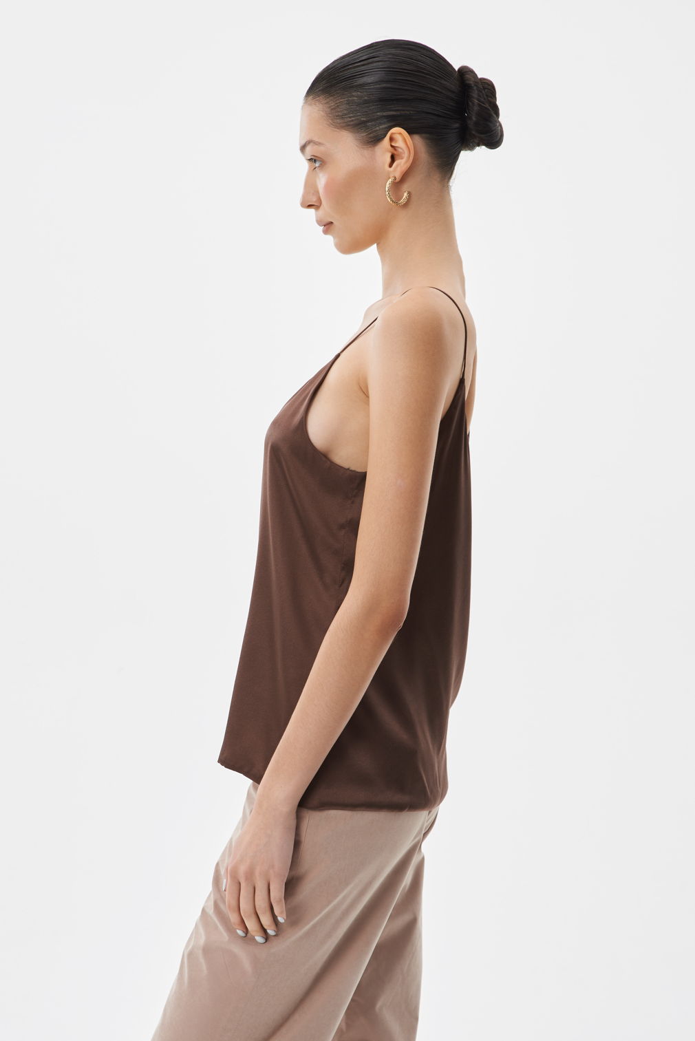 Coffee Silk Tank