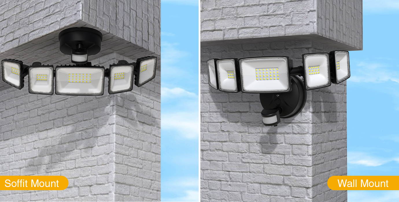 5 Heads Motion Sensor LED Lights for Outdoor Installation