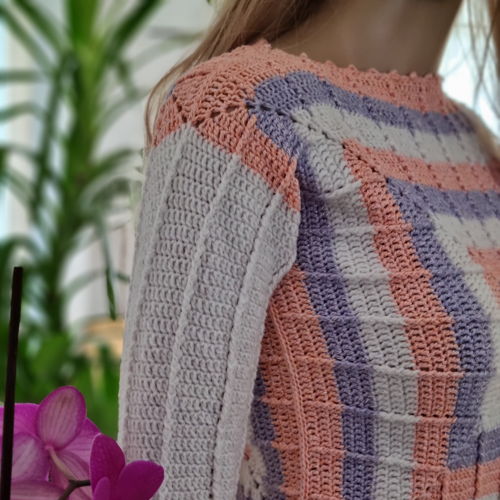 Crochet sweater for spring